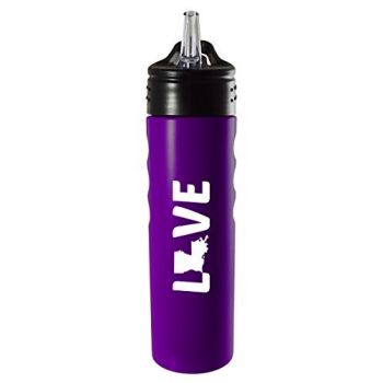 24 oz Stainless Steel Sports Water Bottle - Louisiana Love - Louisiana Love