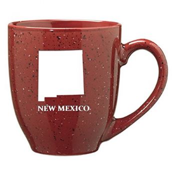 16 oz Ceramic Coffee Mug with Handle - New Mexico State Outline - New Mexico State Outline