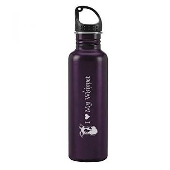 24 oz Reusable Water Bottle  - I Love My Whippet