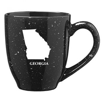 16 oz Ceramic Coffee Mug with Handle - Georgia State Outline - Georgia State Outline