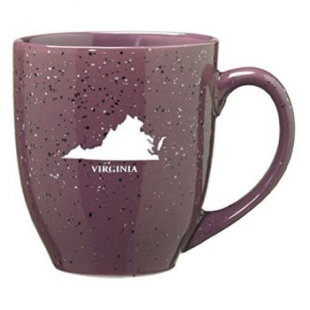 16 oz Ceramic Coffee Mug with Handle - Virginia State Outline - Virginia State Outline