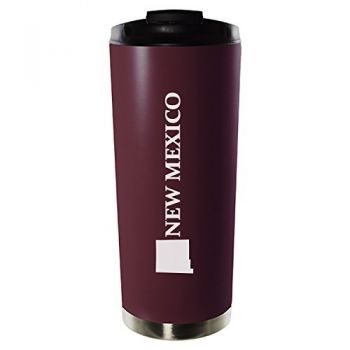 16 oz Vacuum Insulated Tumbler with Lid - New Mexico State Outline - New Mexico State Outline
