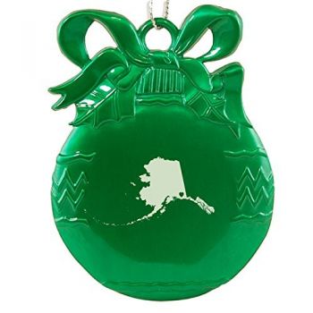 Pewter Christmas Bulb Ornament - I Heart Alaska - I Heart Alaska