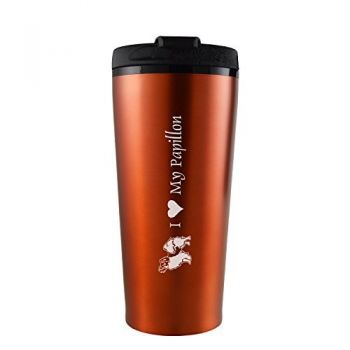 16 oz Insulated Tumbler with Lid  - I Love My Papillon