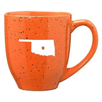 16 oz Ceramic Coffee Mug with Handle - I Heart Oklahoma - I Heart Oklahoma