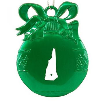 Pewter Christmas Bulb Ornament - I Heart New Hampshire - I Heart New Hampshire