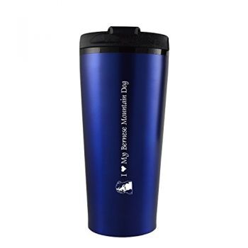 16 oz Insulated Tumbler with Lid  - I Love My Bernese Mountain Dog