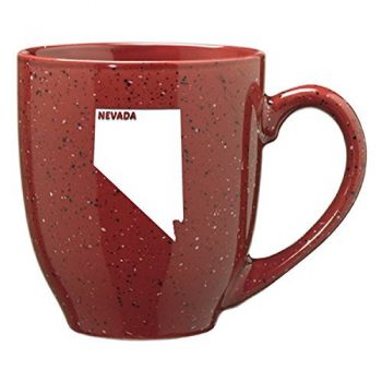 16 oz Ceramic Coffee Mug with Handle - Nevada State Outline - Nevada State Outline
