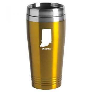 16 oz Stainless Steel Insulated Tumbler - Indiana State Outline - Indiana State Outline