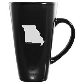 16 oz Square Ceramic Coffee Mug - Missouri State Outline - Missouri State Outline