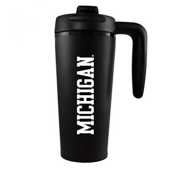 16 oz Insulated Tumbler with Handle - Michigan Wolverines