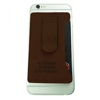 Cell Phone Card Holder Wallet with Money Clip - Eastern Illinois Panthers