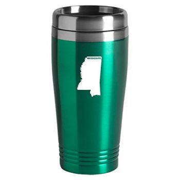 16 oz Stainless Steel Insulated Tumbler - Mississippi State Outline - Mississippi State Outline