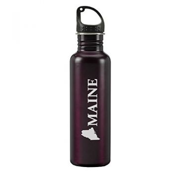 24 oz Reusable Water Bottle - Maine State Outline - Maine State Outline