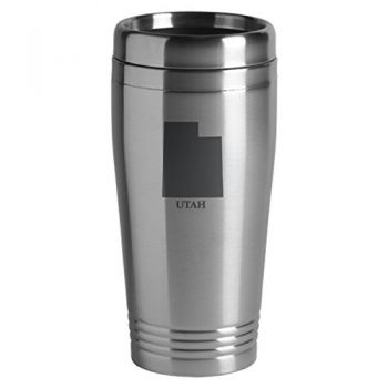 16 oz Stainless Steel Insulated Tumbler - Utah State Outline - Utah State Outline