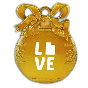 Pewter Christmas Bulb Ornament - Utah Love - Utah Love
