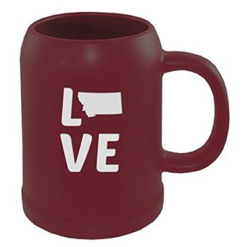22 oz Ceramic Stein Coffee Mug - Montana Love - Montana Love