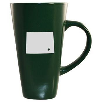 16 oz Square Ceramic Coffee Mug - I Heart Wyoming - I Heart Wyoming