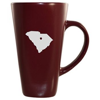 16 oz Square Ceramic Coffee Mug - I Heart South Carolina - I Heart South Carolina