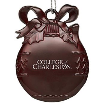 Pewter Christmas Bulb Ornament - College of Charleston