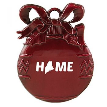 Pewter Christmas Bulb Ornament - Maine Home Themed - Maine Home Themed