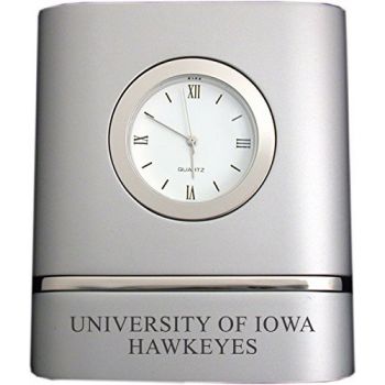 Modern Desk Clock - Iowa Hawkeyes