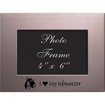 4 x 6  Metal Picture Frame  - I Love My Schnauzer