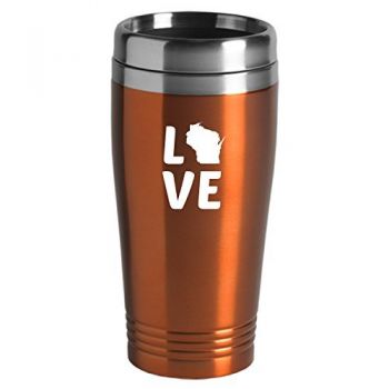 16 oz Stainless Steel Insulated Tumbler - Wisconsin Love - Wisconsin Love