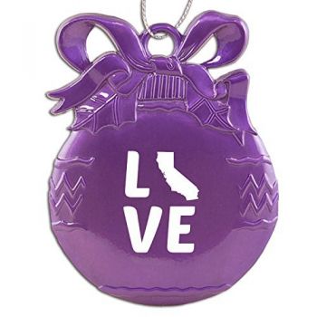 Pewter Christmas Bulb Ornament - California Love - California Love