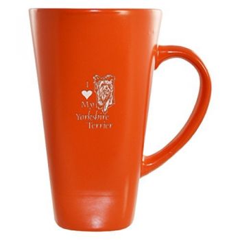 16 oz Square Ceramic Coffee Mug  - I Love My Yorkie