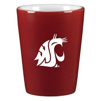 2 oz Ceramic Shot Glass - Washington State Cougars