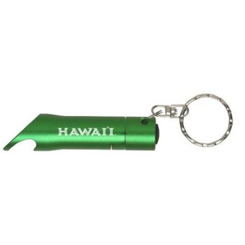 Keychain Bottle Opener & Flashlight - Hawaii Warriors