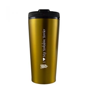 16 oz Insulated Tumbler with Lid  - I Love My Yorkie