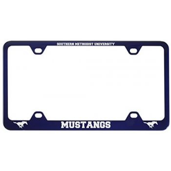 Stainless Steel License Plate Frame - SMU Mustangs