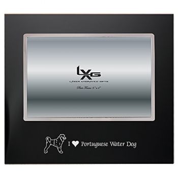 4 x 6  Metal Picture Frame  - I Love My Portuguese Water Dog