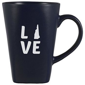 14 oz Square Ceramic Coffee Mug - New Hampshire Love - New Hampshire Love
