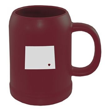 22 oz Ceramic Stein Coffee Mug - I Heart Wyoming - I Heart Wyoming
