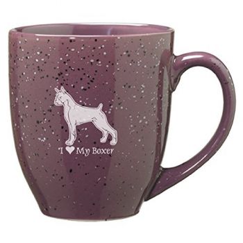 16 oz Ceramic Coffee Mug with Handle  - I Love My Boxer