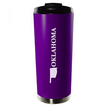 16 oz Vacuum Insulated Tumbler with Lid - Oklahoma State Outline - Oklahoma State Outline