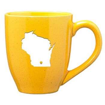 16 oz Ceramic Coffee Mug with Handle - I Heart Wisconsin - I Heart Wisconsin