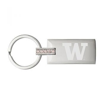 Jeweled Keychain Fob - Washington Huskies