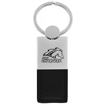 Modern Leather and Metal Keychain - UAH Chargers