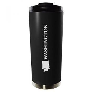 16 oz Vacuum Insulated Tumbler with Lid - Washington State Outline - Washington State Outline