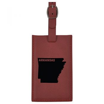 Travel Baggage Tag with Privacy Cover - Arkansas State Outline - Arkansas State Outline