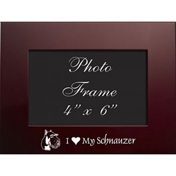 4 x 6  Metal Picture Frame  - I Love My Schnauzer