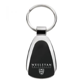 Teardrop Shaped Keychain Fob - Wesleyan University 