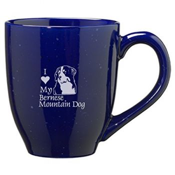 16 oz Ceramic Coffee Mug with Handle  - I Love My Bernese Mountain Dog