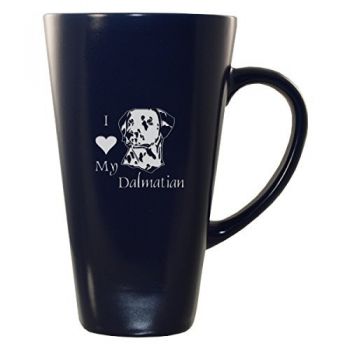 16 oz Square Ceramic Coffee Mug  - I Love My Dalmatian