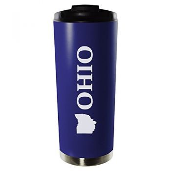 16 oz Vacuum Insulated Tumbler with Lid - Ohio State Outline - Ohio State Outline