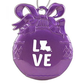 Pewter Christmas Bulb Ornament - Louisiana Love - Louisiana Love